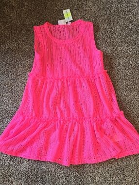 Epic Threads Girls Hot Pink Swim Coverup Dress Size XL